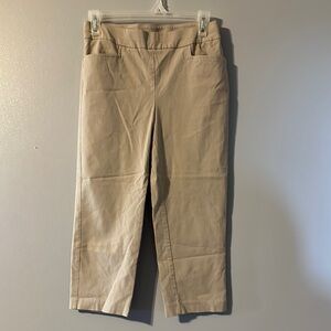 Perfect Stretch by Chicos Beige Cropped Pants Size 00